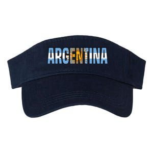 Cool Argentina Word Mashup Country Flag Valucap Bio-Washed Visor