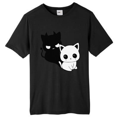 Cat Angel With Scary Evil Shadow The Enigmatic Duo Tall Fusion ChromaSoft Performance T-Shirt