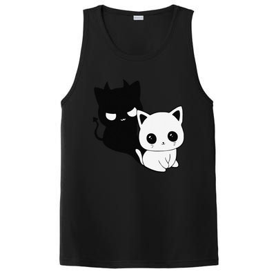 Cat Angel With Scary Evil Shadow The Enigmatic Duo PosiCharge Competitor Tank