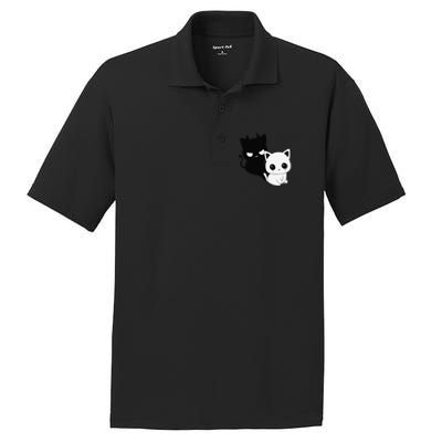 Cat Angel With Scary Evil Shadow The Enigmatic Duo PosiCharge RacerMesh Polo