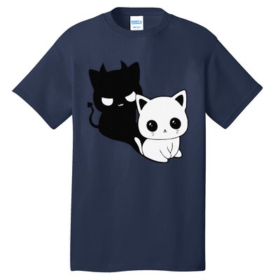 Cat Angel With Scary Evil Shadow The Enigmatic Duo Tall T-Shirt