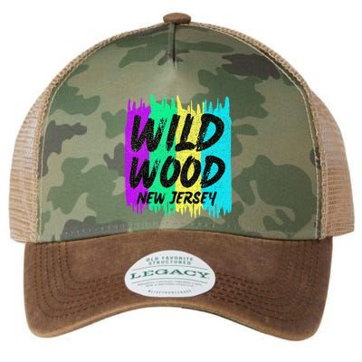 Cool Artsy Wild Wood New Jersey Beach Lover Boardwalk Legacy Tie Dye Trucker Hat