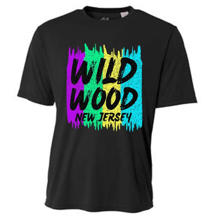 Cool Artsy Wild Wood New Jersey Beach Lover Boardwalk Cooling Performance Crew T-Shirt