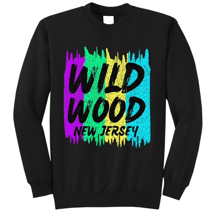 Cool Artsy Wild Wood New Jersey Beach Lover Boardwalk Sweatshirt