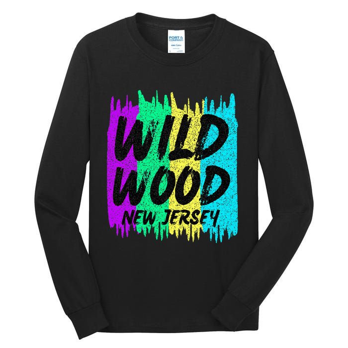 Cool Artsy Wild Wood New Jersey Beach Lover Boardwalk Tall Long Sleeve T-Shirt