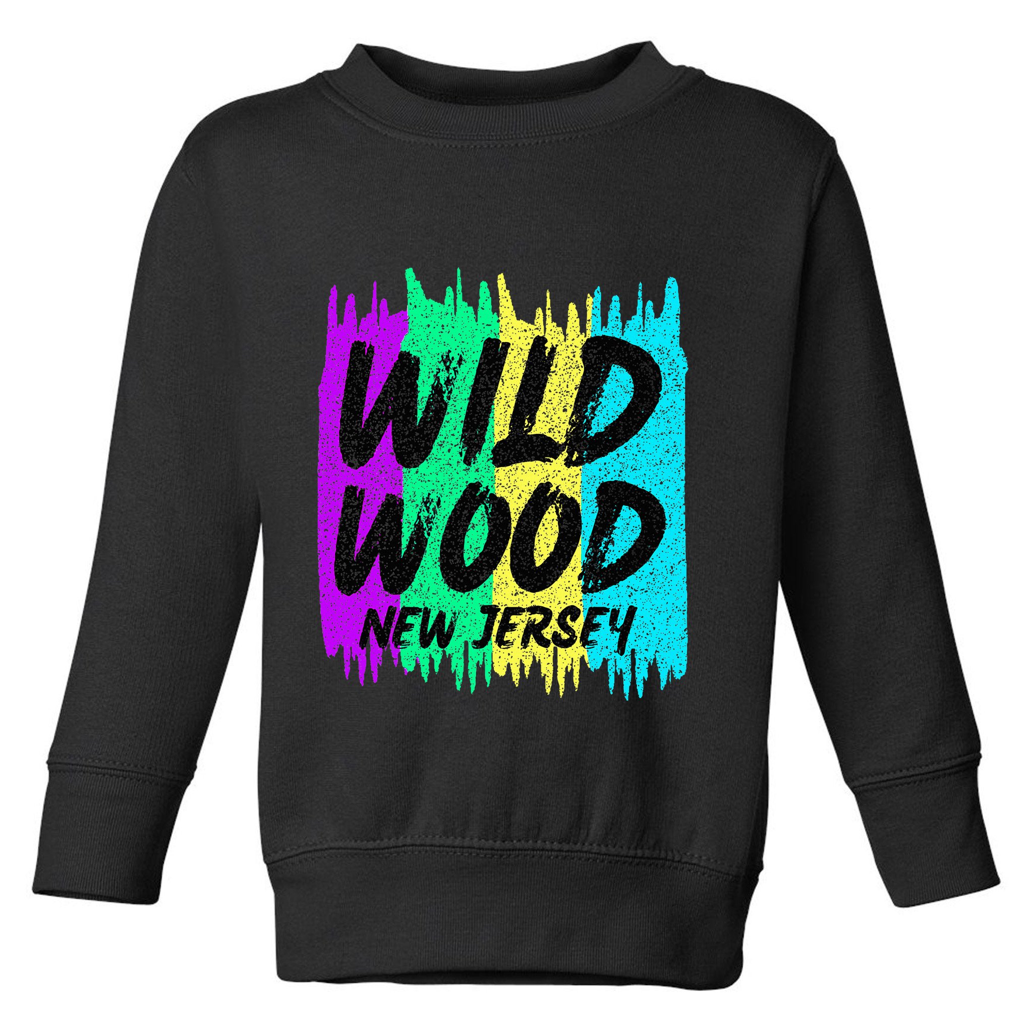 Cool Artsy Wild Wood New Jersey Beach Lover Boardwalk Toddler Sweatshirt