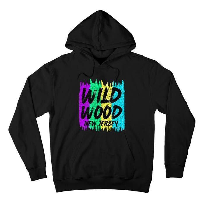 Cool Artsy Wild Wood New Jersey Beach Lover Boardwalk Tall Hoodie