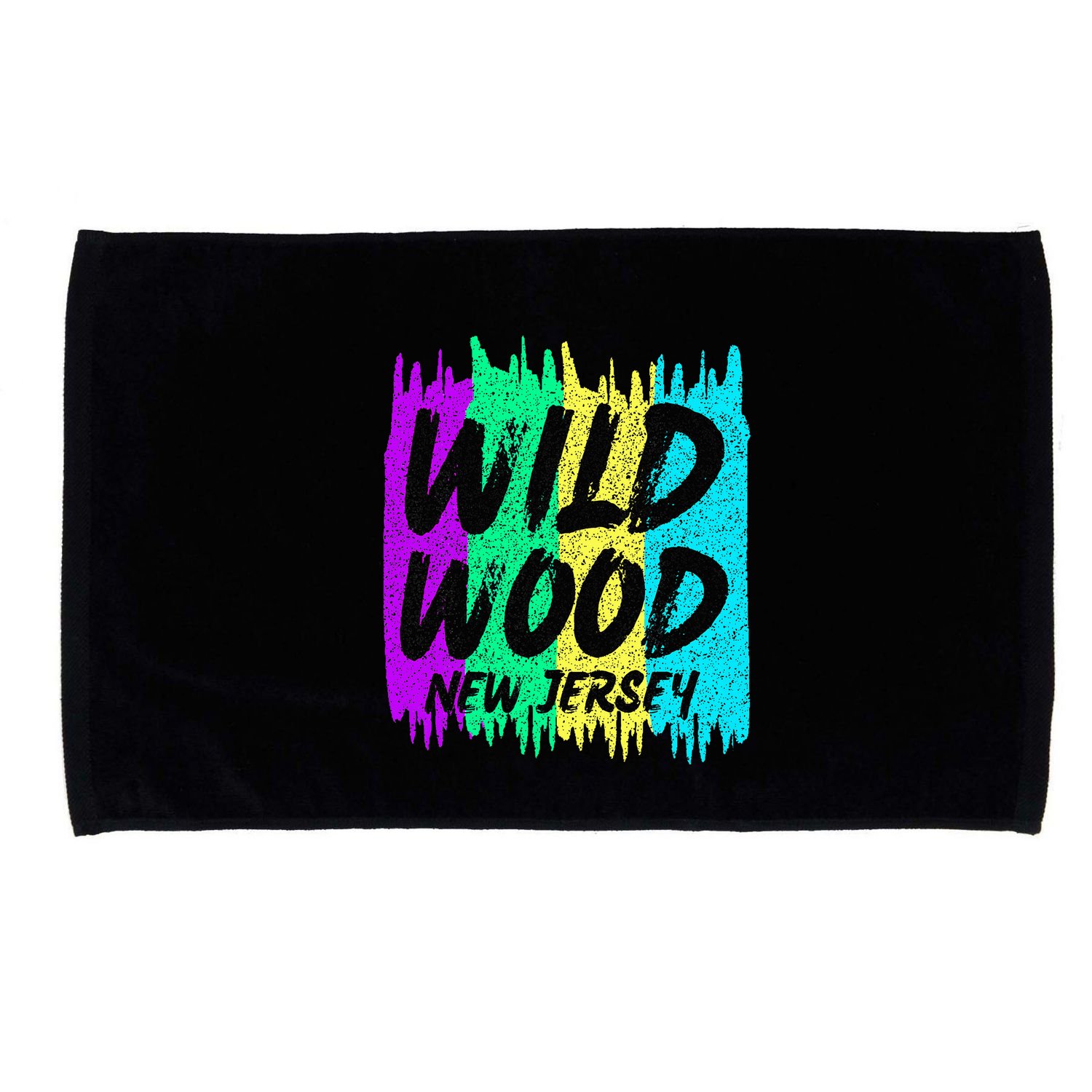 Cool Artsy Wild Wood New Jersey Beach Lover Boardwalk Microfiber Hand Towel
