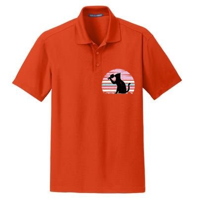 Cat And Wine Intersexual Pride Retro Ing Lgbtq Ally Gift Dry Zone Grid Polo