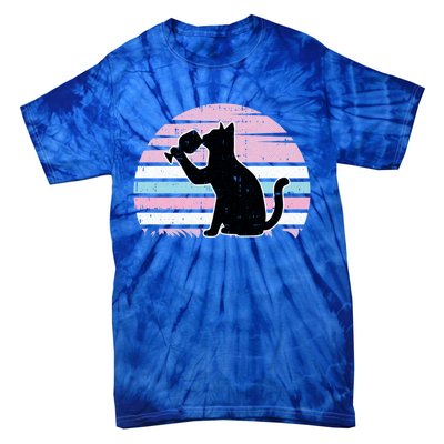 Cat And Wine Intersexual Pride Retro Ing Lgbtq Ally Gift Tie-Dye T-Shirt