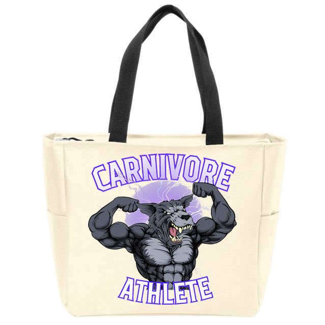 Carnivore Athlete (Werewolf Design) Zip Tote Bag