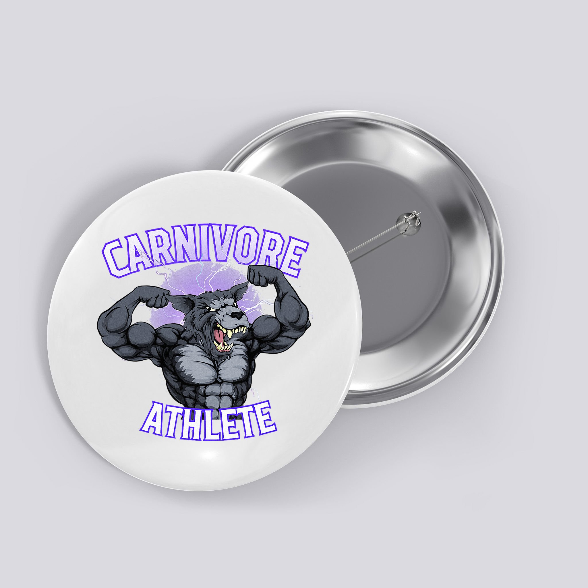 Carnivore Athlete (Werewolf Design) Button