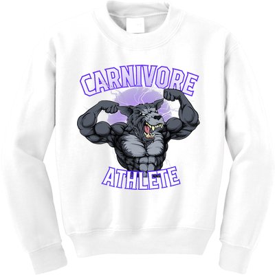 Carnivore Athlete (Werewolf Design) Kids Sweatshirt