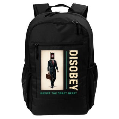 Conservative Anti Woke Resist The Great Reset Daily Commute Backpack