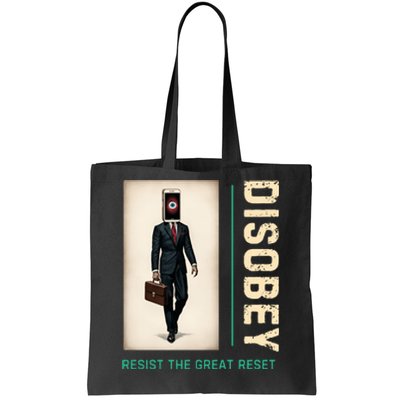 Conservative Anti Woke Resist The Great Reset Tote Bag