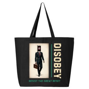 Conservative Anti Woke Resist The Great Reset 25L Jumbo Tote