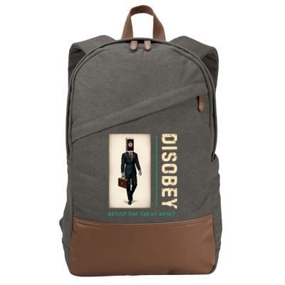 Conservative Anti Woke Resist The Great Reset Cotton Canvas Backpack