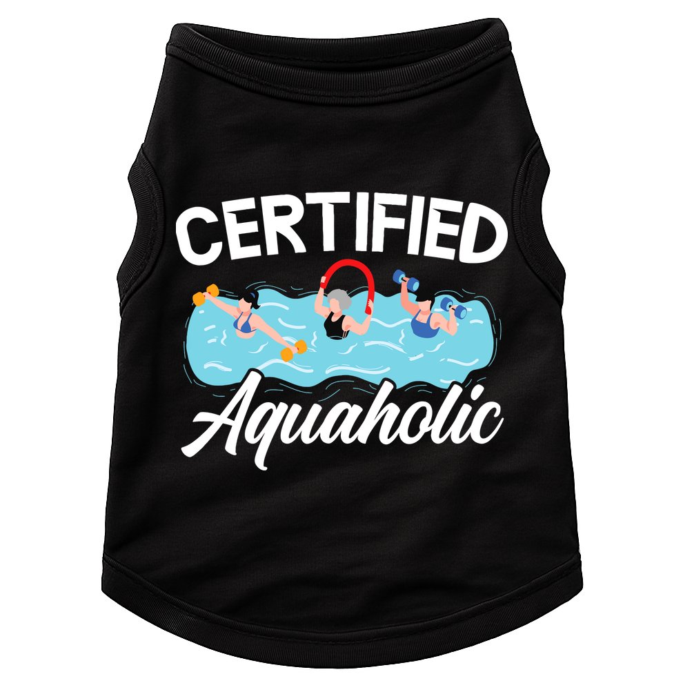 Certified Aquaholic Water Aerobics Instructor Fitness Doggie Tank