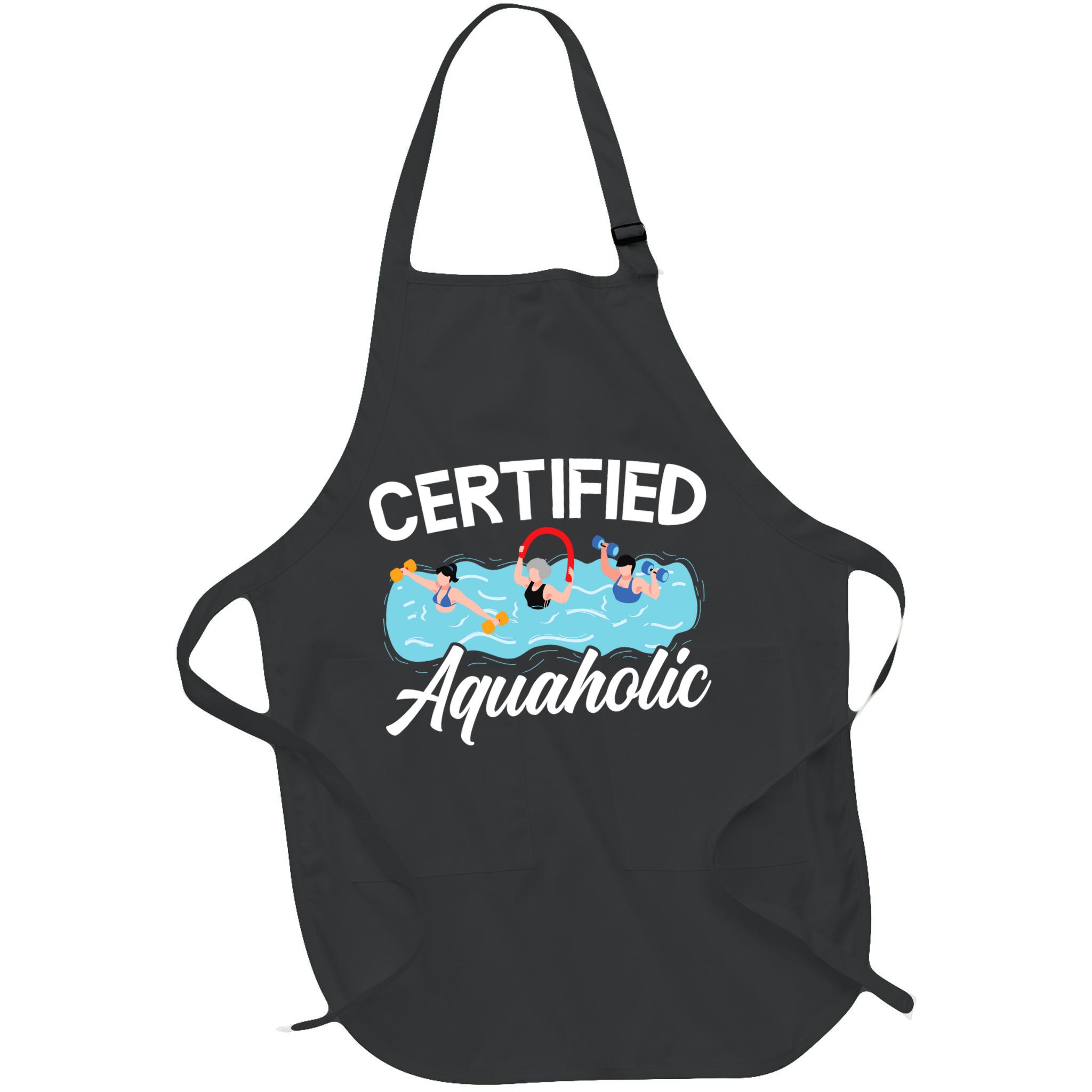 Certified Aquaholic Water Aerobics Instructor Fitness Apron