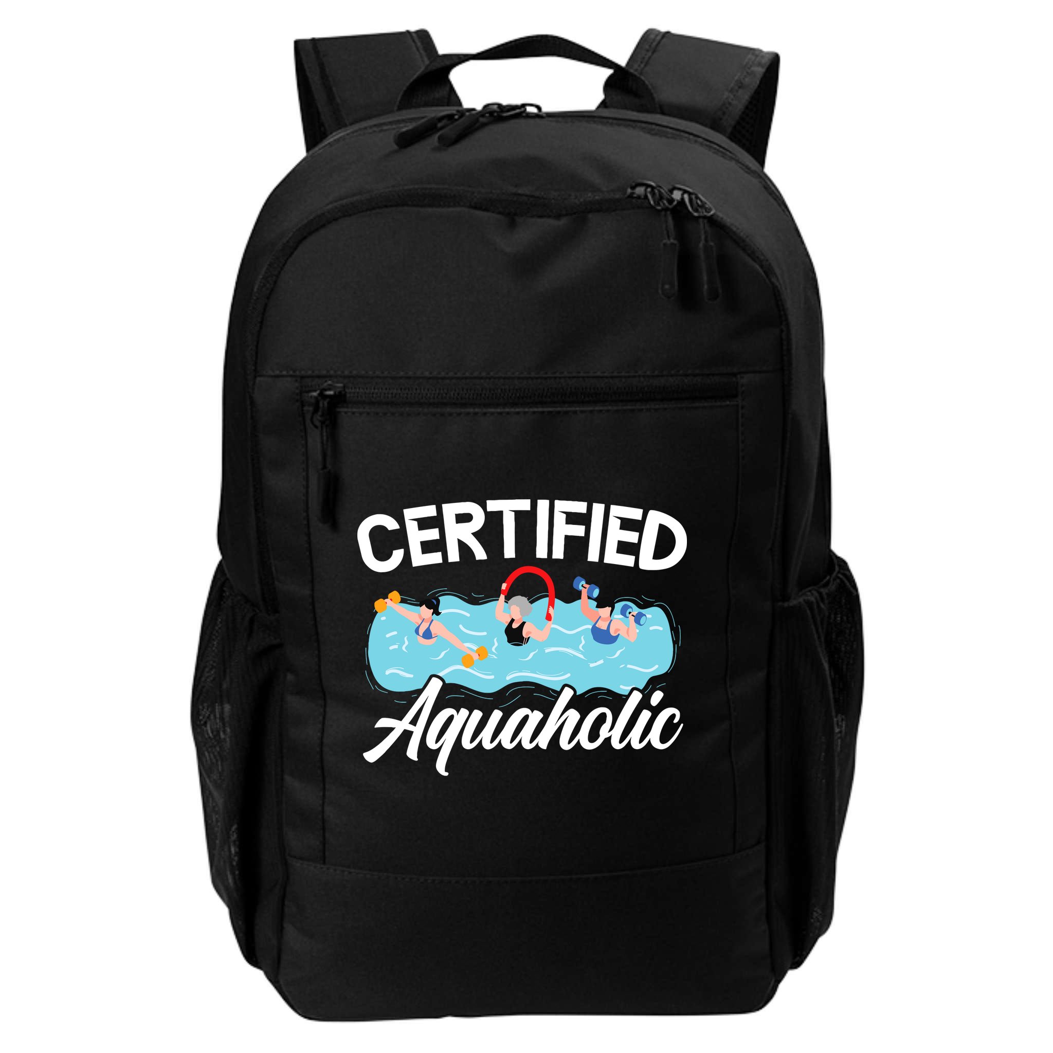Certified Aquaholic Water Aerobics Instructor Fitness Backpack