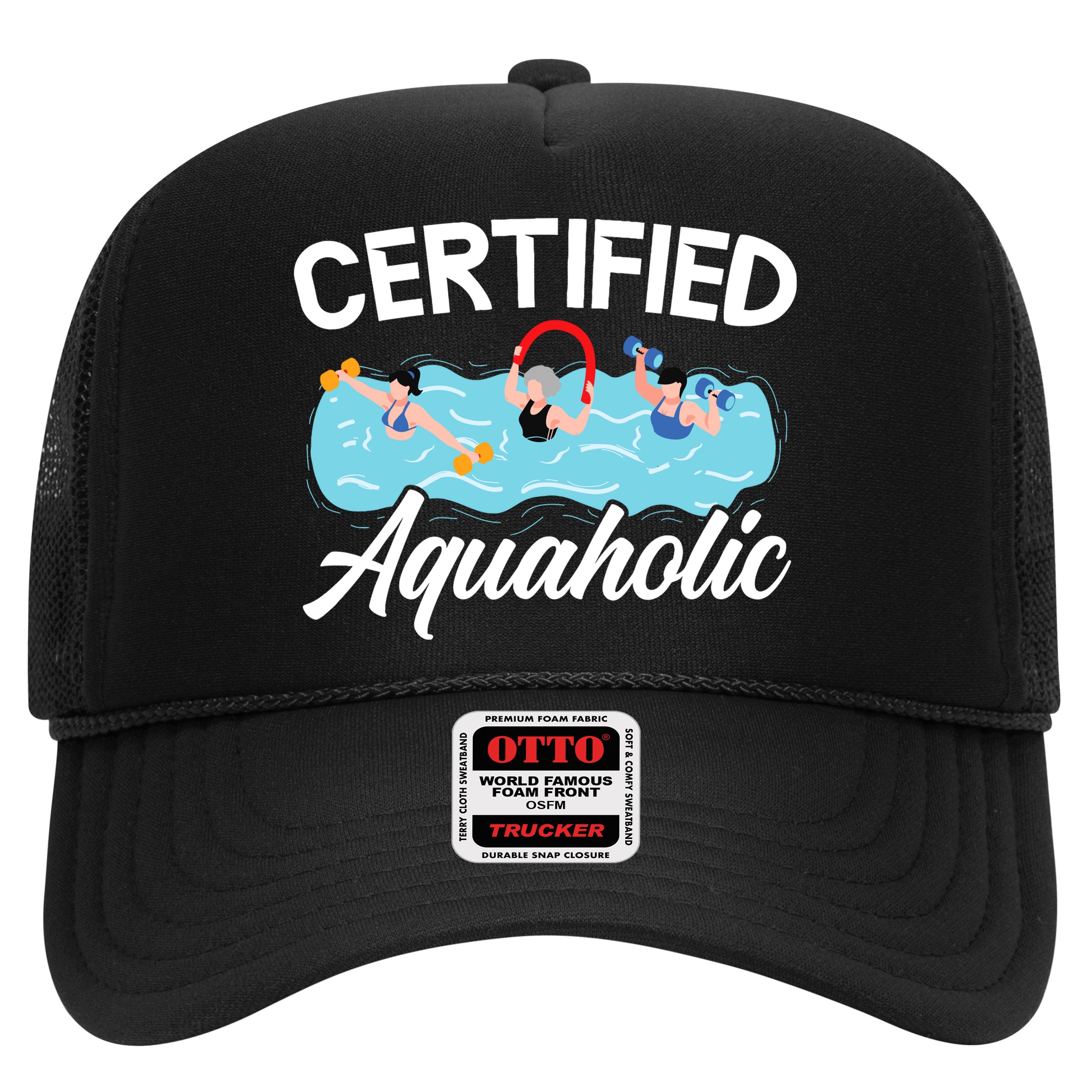 Certified Aquaholic Water Aerobics Instructor Fitness Hat