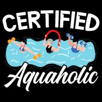Certified Aquaholic Water Aerobics Instructor Fitness Tall Hoodie