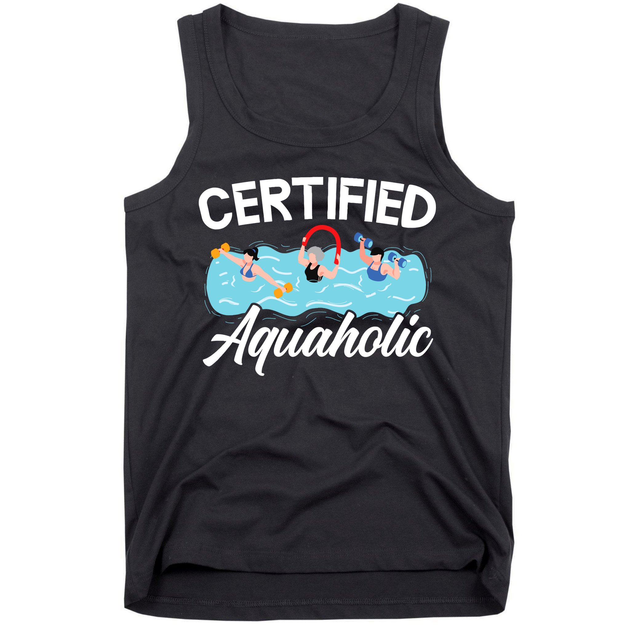Certified Aquaholic Water Aerobics Instructor Fitness Tank Top