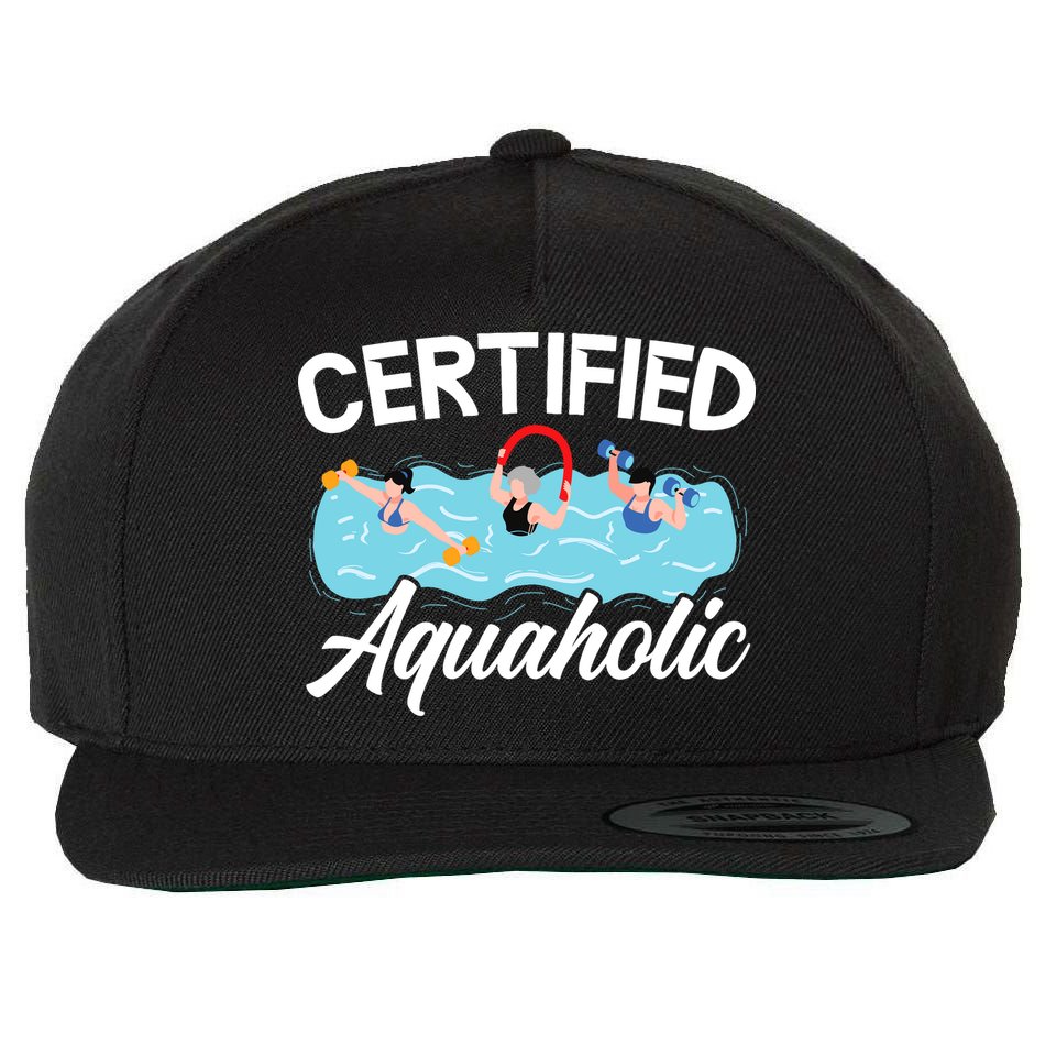 Certified Aquaholic Water Aerobics Instructor Fitness Wool Snapback Cap
