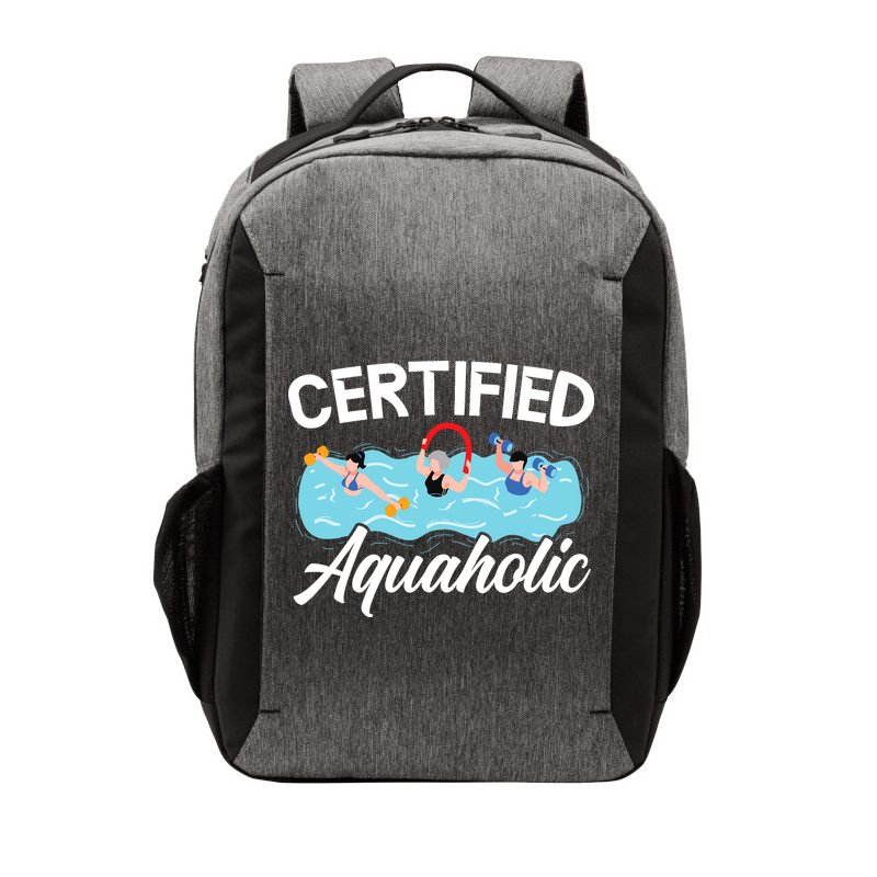 Certified Aquaholic Water Aerobics Instructor Fitness Vector Backpack