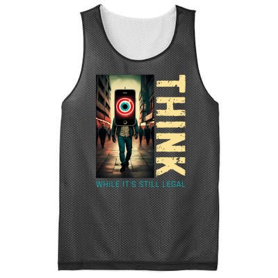 Conservative Anti Woke Think While Its Still Legal Mesh Reversible Basketball Jersey Tank