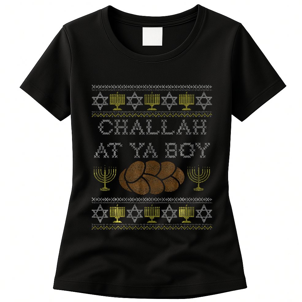 Challah At Ya Boy Rosh Hashanah Hanukkah Jewish Food Womens T-Shirt