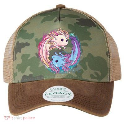 Cute Axolotl Yin Yang Plush Pets Girls Kid Official Teenager Legacy Tie Dye Trucker Hat