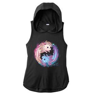 Cute Axolotl Yin Yang Plush Pets Girls Kid Official Teenager Ladies PosiCharge Tri-Blend Wicking Draft Hoodie Tank