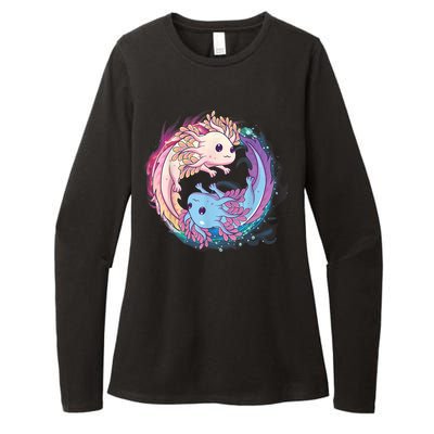 Cute Axolotl Yin Yang Plush Pets Girls Kid Official Teenager Womens CVC Long Sleeve Shirt