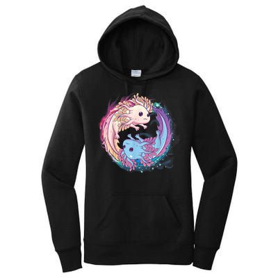 Cute Axolotl Yin Yang Plush Pets Girls Kid Official Teenager Women's Pullover Hoodie