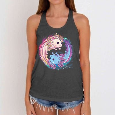 Cute Axolotl Yin Yang Plush Pets Girls Kid Official Teenager Women's Knotted Racerback Tank
