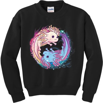 Cute Axolotl Yin Yang Plush Pets Girls Kid Official Teenager Kids Sweatshirt