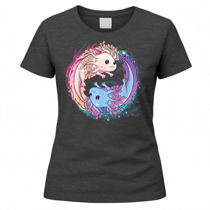 Cute Axolotl Yin Yang Plush Pets Girls Kid Official Teenager Women's T-Shirt