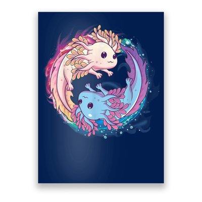 Cute Axolotl Yin Yang Plush Pets Girls Kid Official Teenager Poster