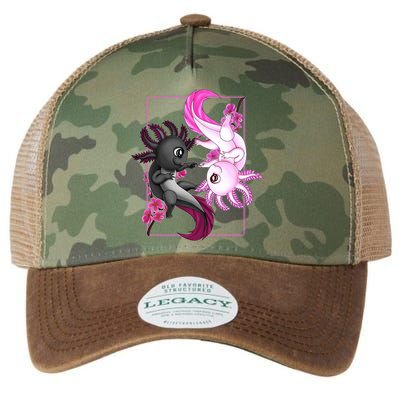 Cute Axolotl Yin Yang Plush Pets Cherry Blossom Legacy Tie Dye Trucker Hat
