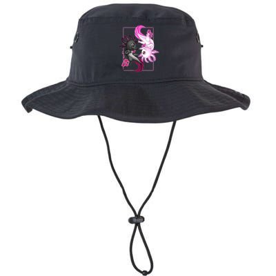 Cute Axolotl Yin Yang Plush Pets Cherry Blossom Bucket Hat