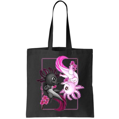 Cute Axolotl Yin Yang Plush Pets Cherry Blossom Bag