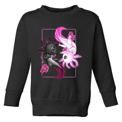 Cute Axolotl Yin Yang Plush Pets Cherry Blossom Toddler Sweatshirt