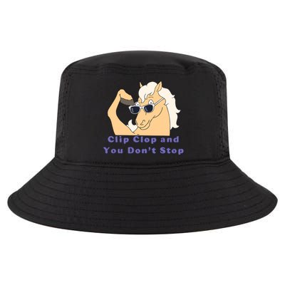 ClipClop And You Don't Stop Horse Cool Comfort Performance Bucket Hat