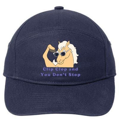 ClipClop And You Don't Stop Horse 7-Panel Snapback Hat