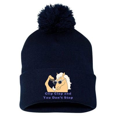 ClipClop And You Don't Stop Horse Pom Pom 12in Knit Beanie