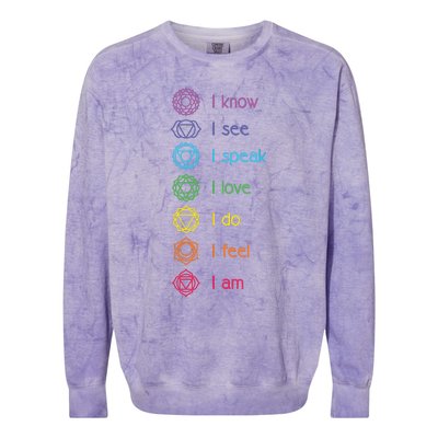 Chakra Alignment Yoga Meditation Spiritual Colorblast Crewneck Sweatshirt