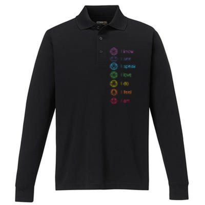 Chakra Alignment Yoga Meditation Spiritual Performance Long Sleeve Polo