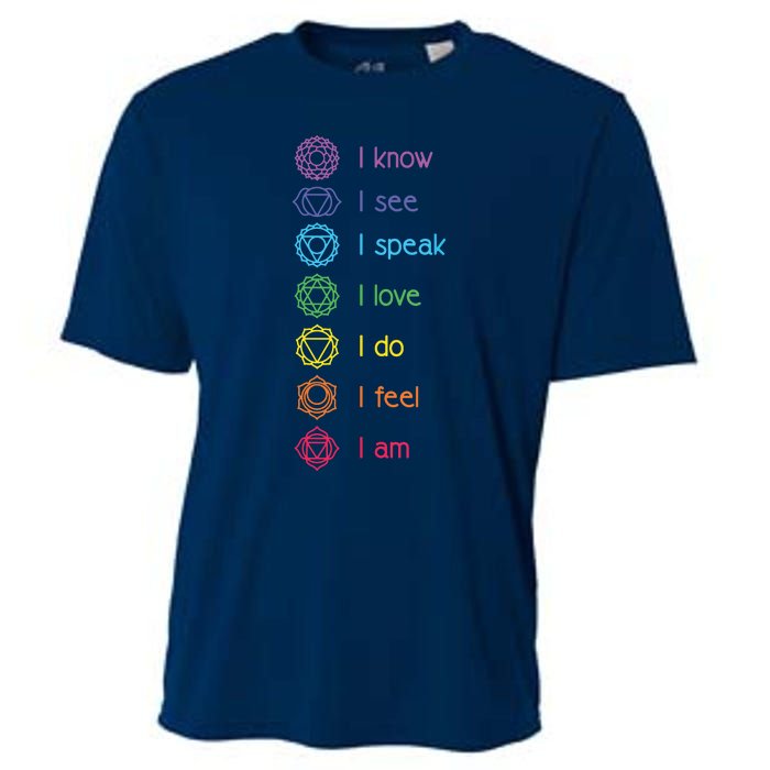 Chakra Alignment Yoga Meditation Spiritual Cooling Performance Crew T-Shirt