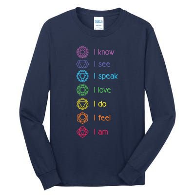 Chakra Alignment Yoga Meditation Spiritual Tall Long Sleeve T-Shirt